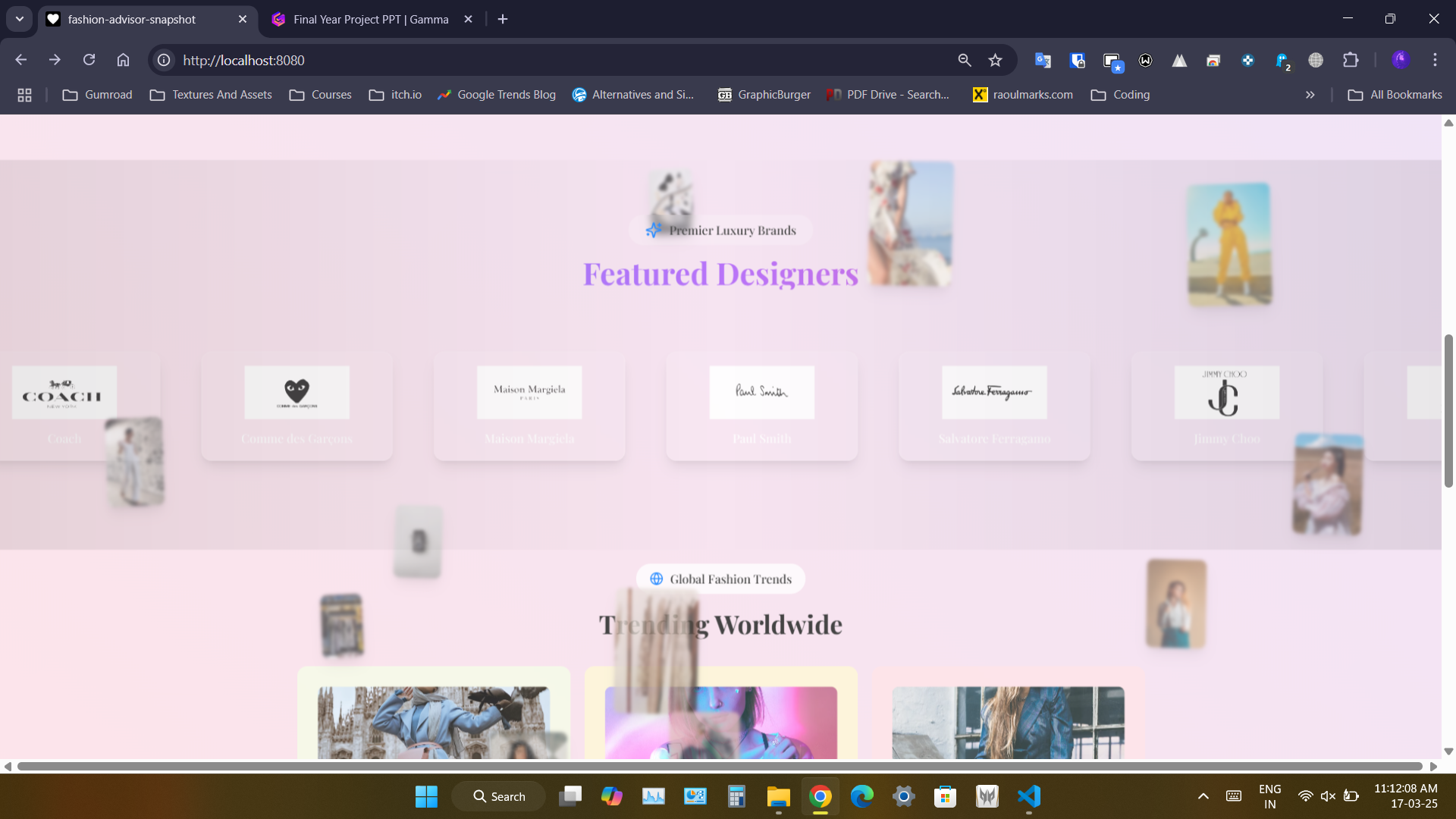 AI Fashion Advisor main interface